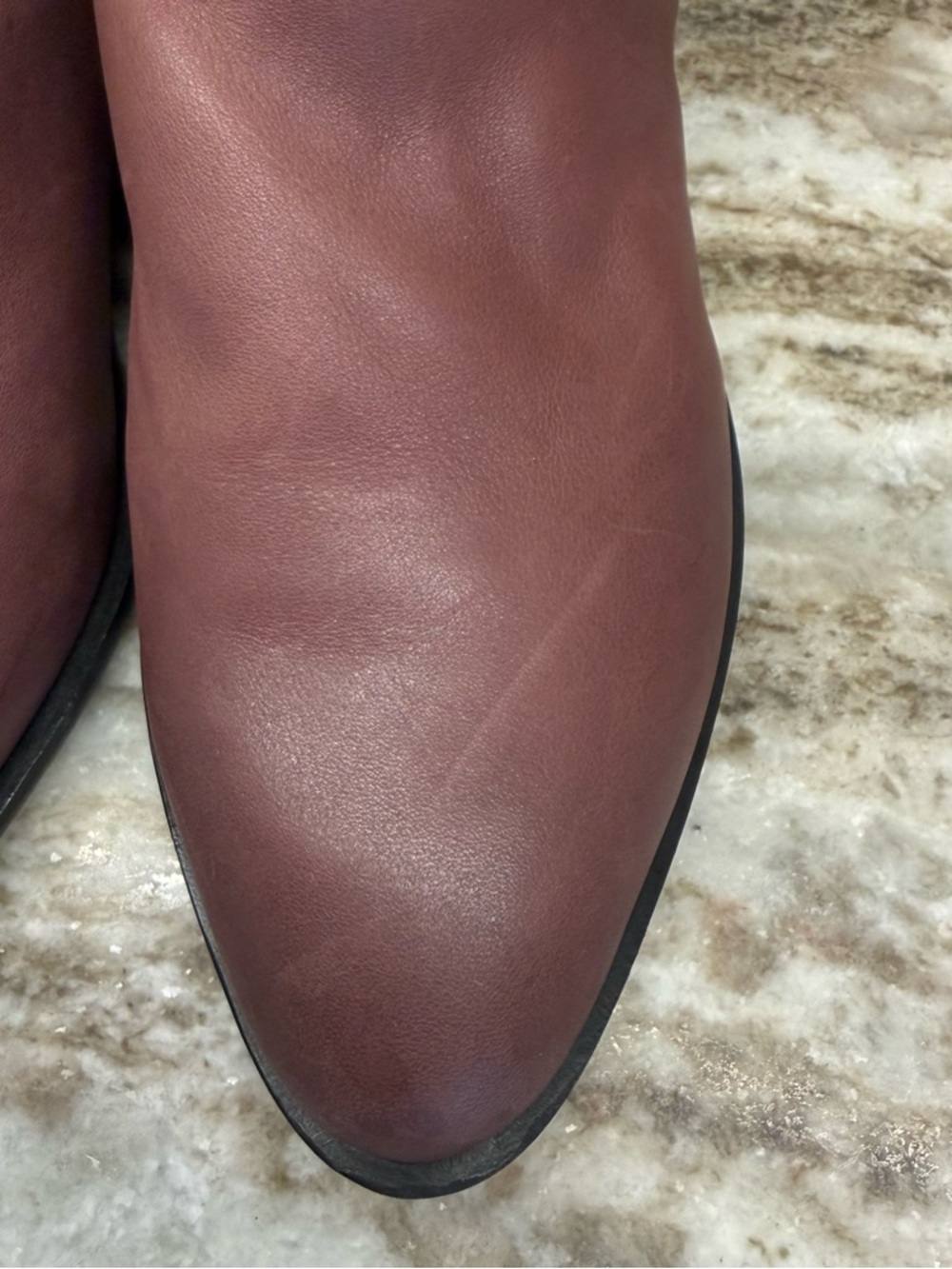 Lucky Brand Perrma Raisin Curved Topline Women’s Size 8 Studded Moto Edge Bootie - Picture 11 of 14